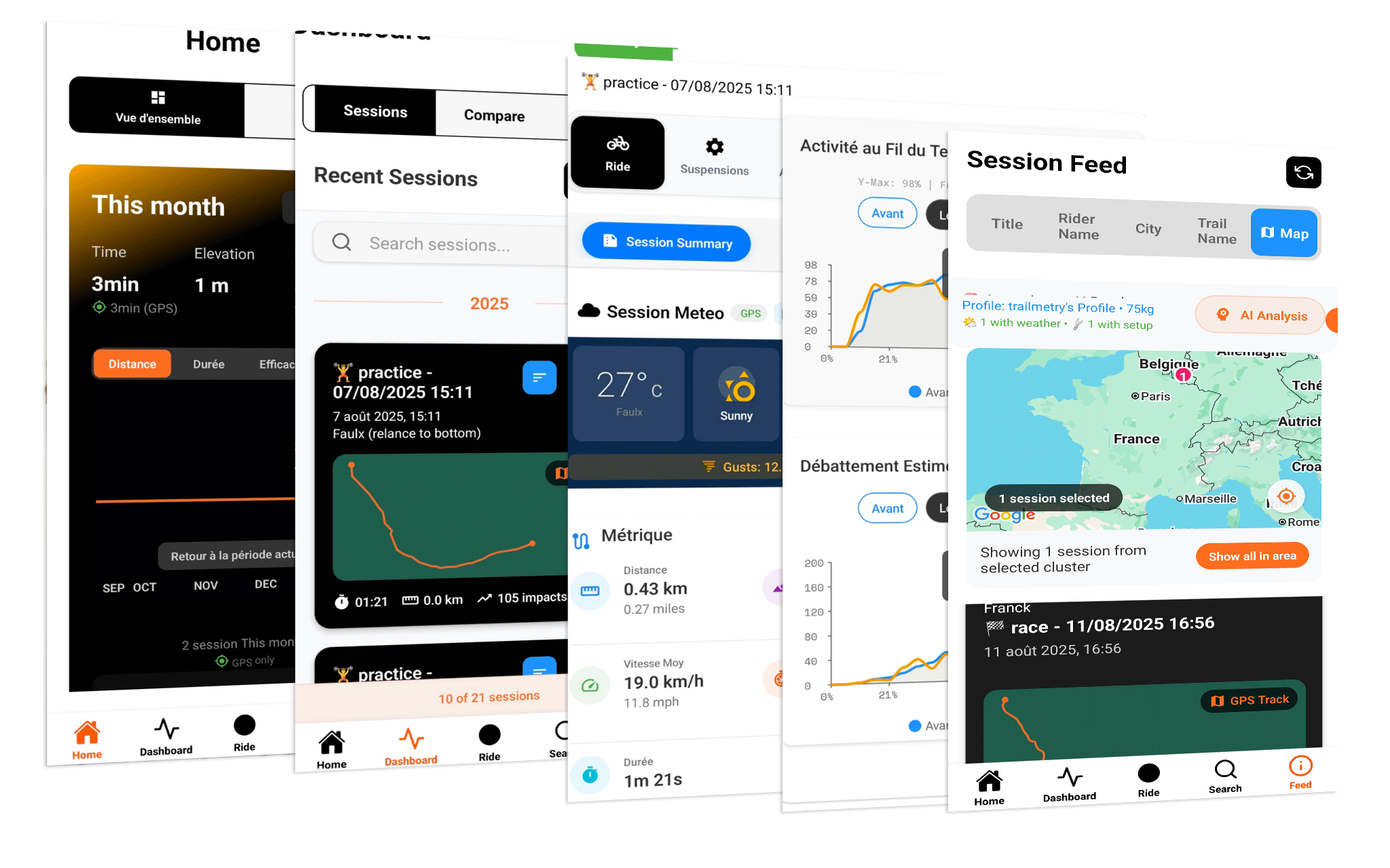 Trailmetry App Interface